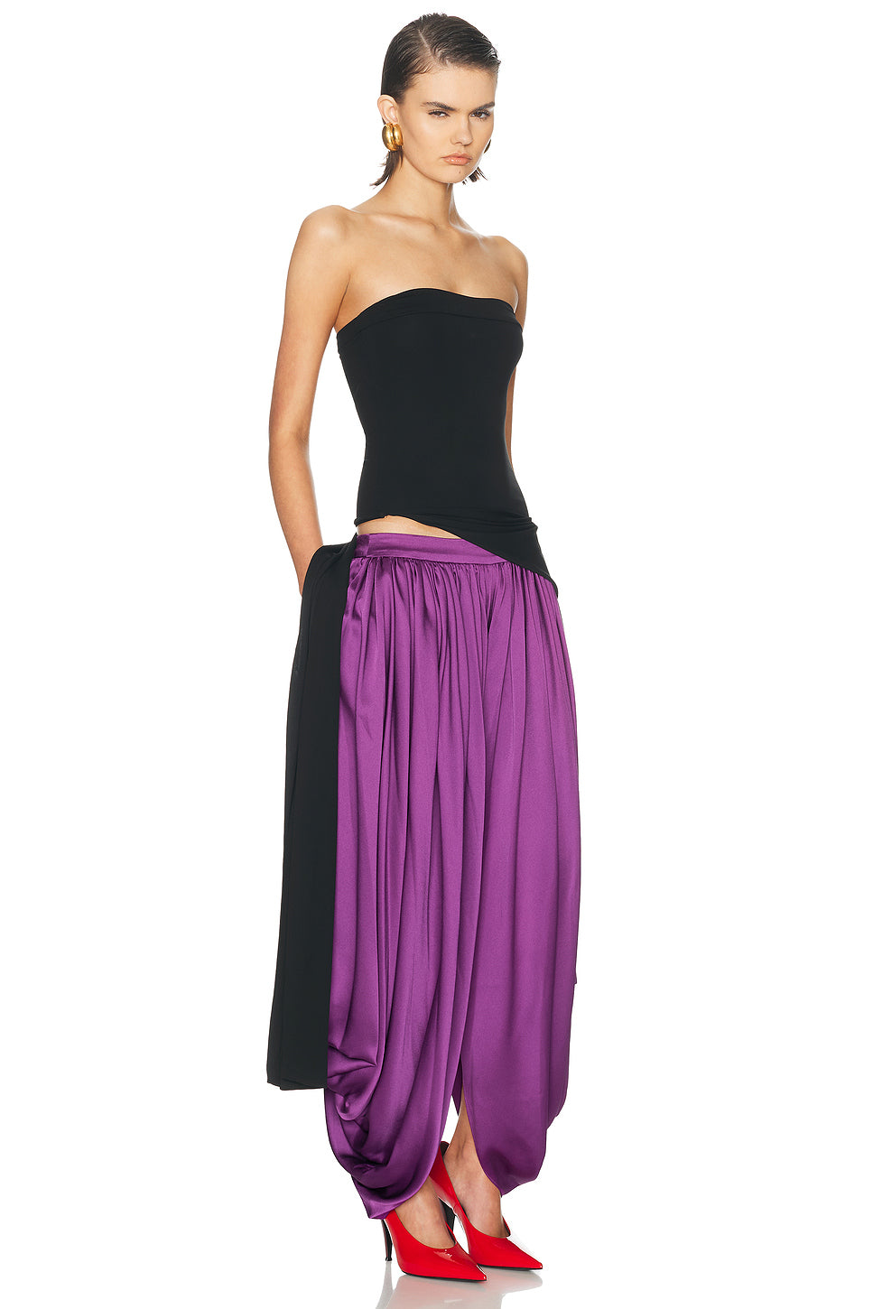 Bustier Jersey Wrap Top