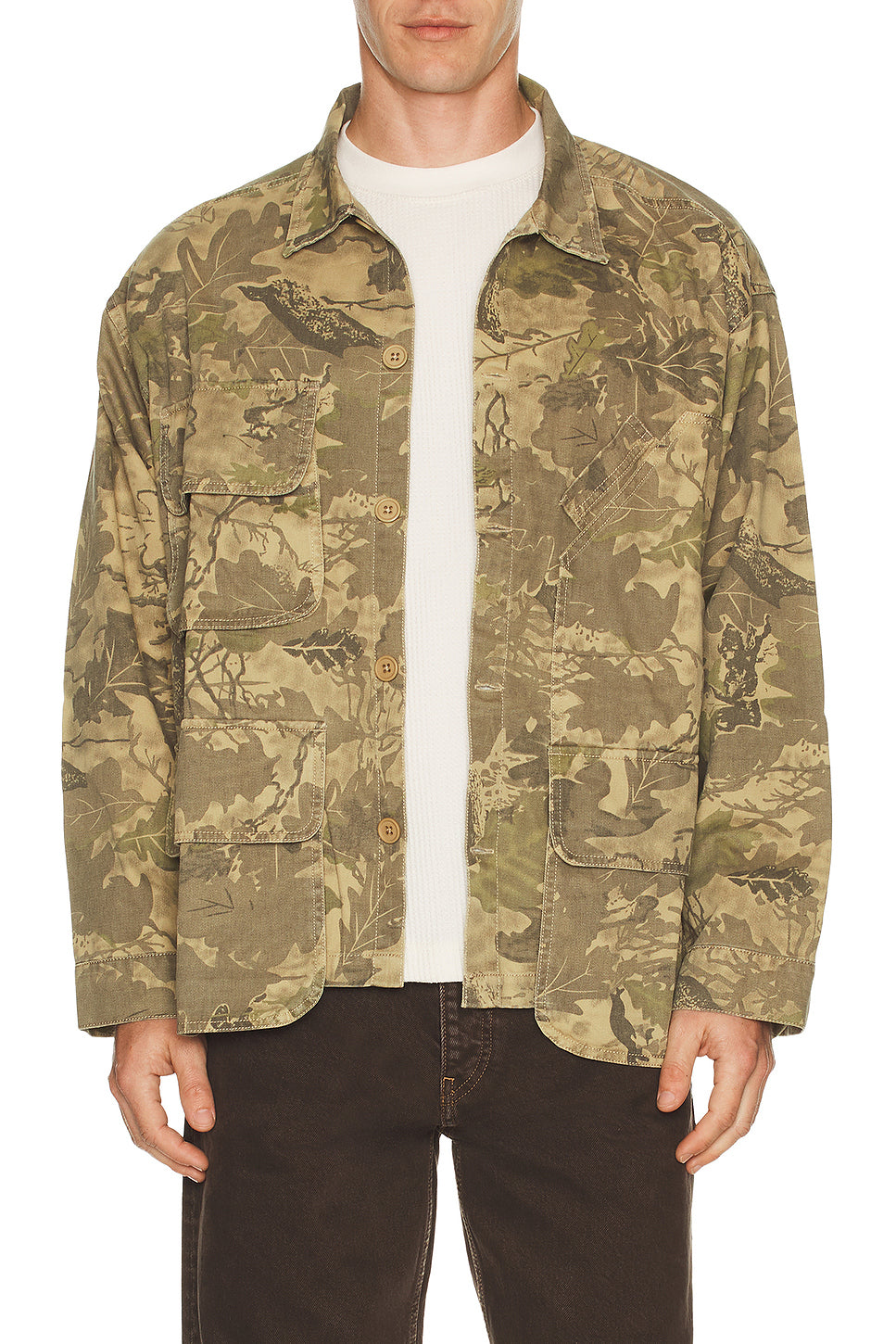 Twill Military Shirt Jacket