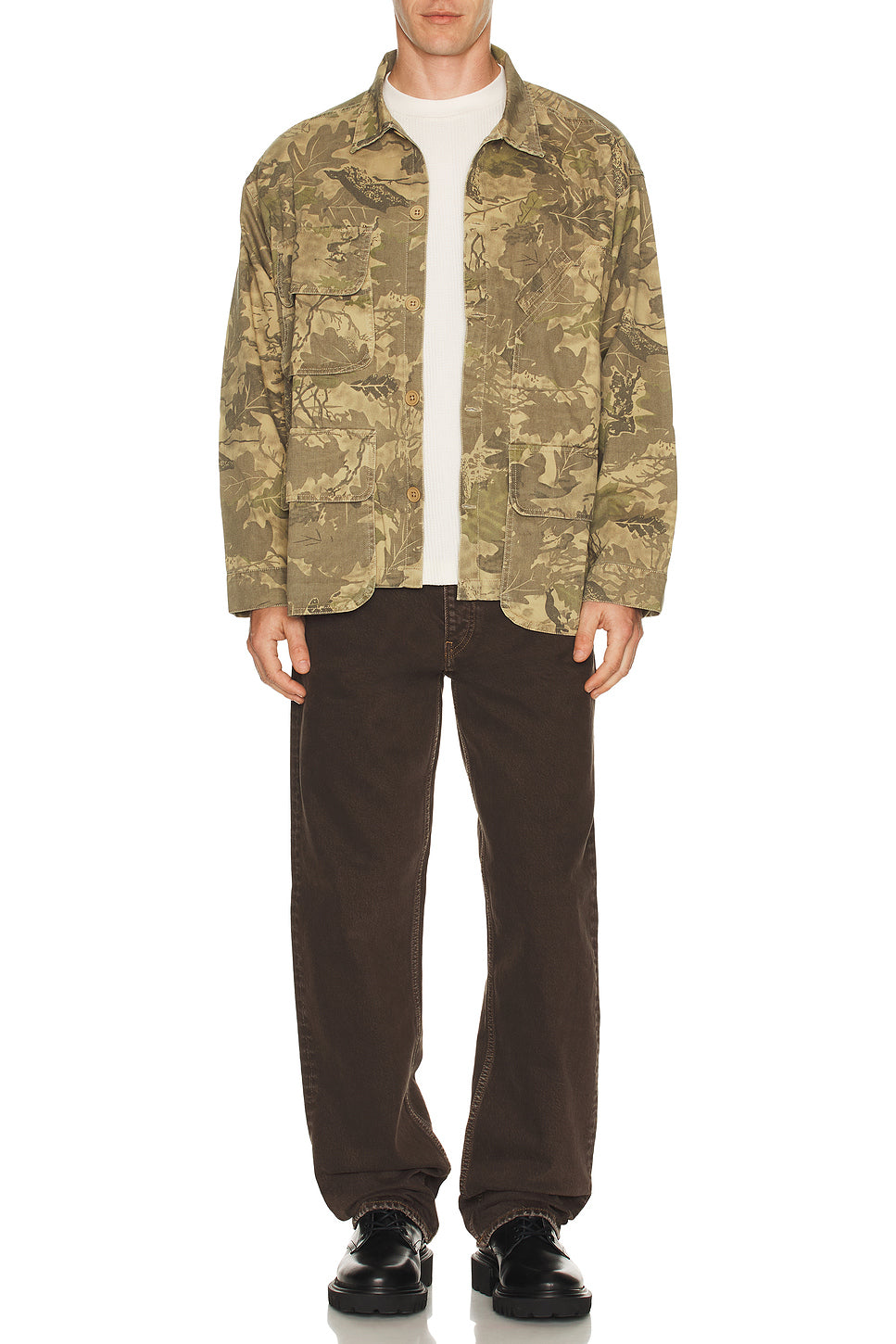 Twill Military Shirt Jacket
