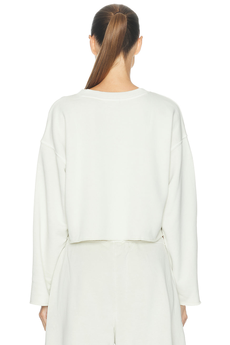 Fade Out Cropped Long Sleeve Sweatshirt