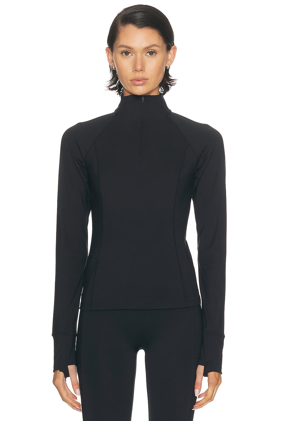 Fleeceback Quarter Zip Pullover Top