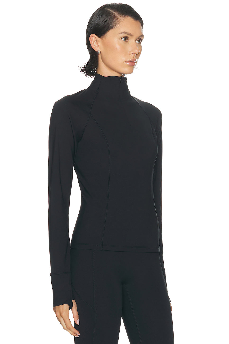 Fleeceback Quarter Zip Pullover Top