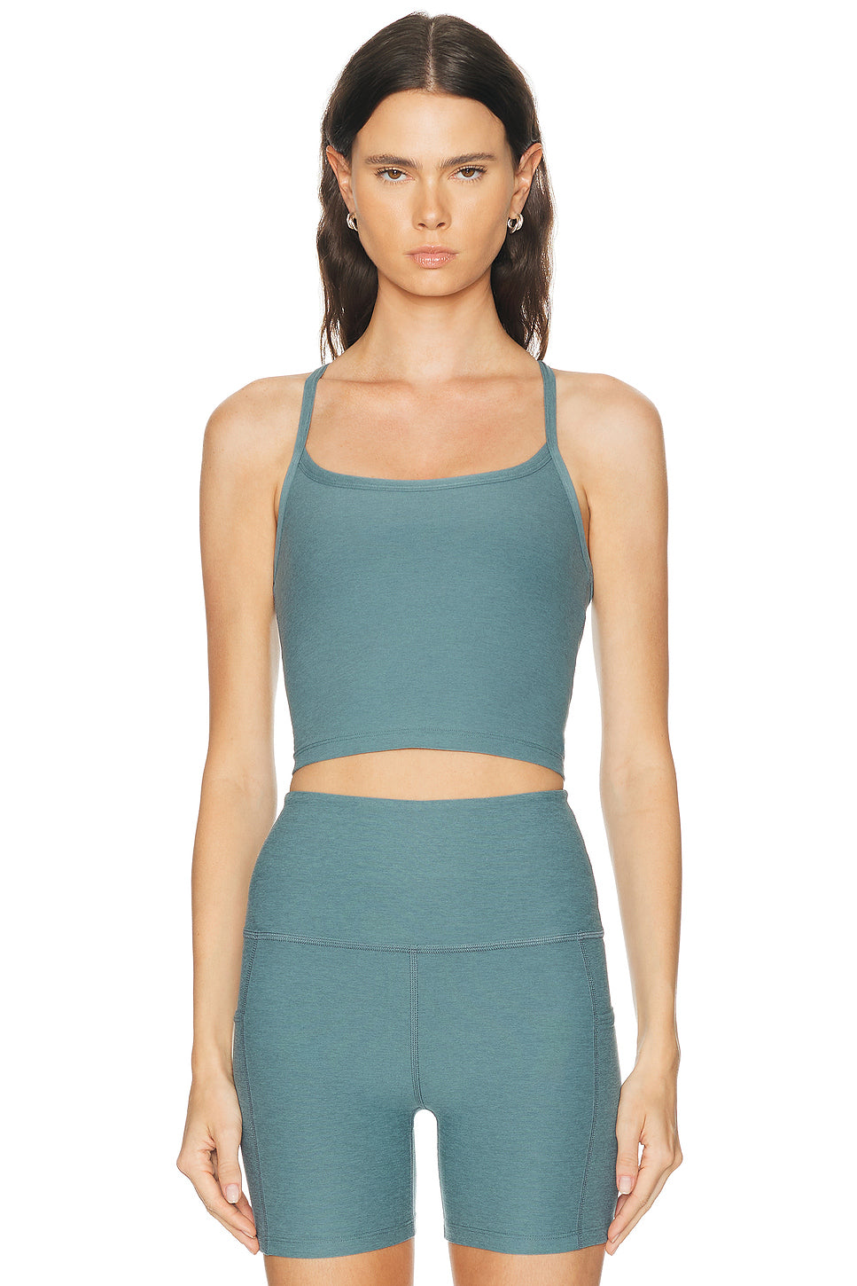 Spacedye Slim Racerback Cropped Top