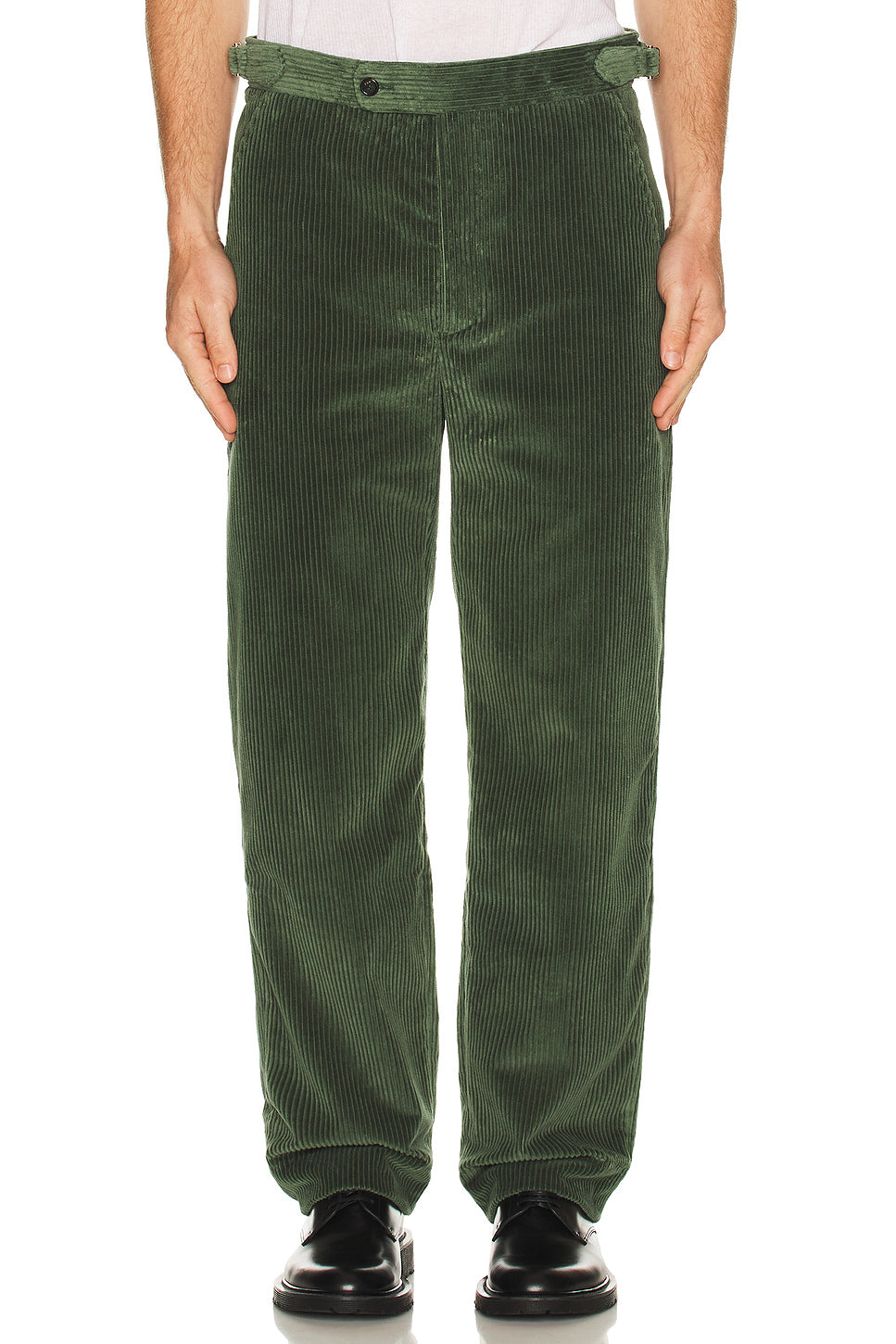 Corduroy Side Buckle Trousers