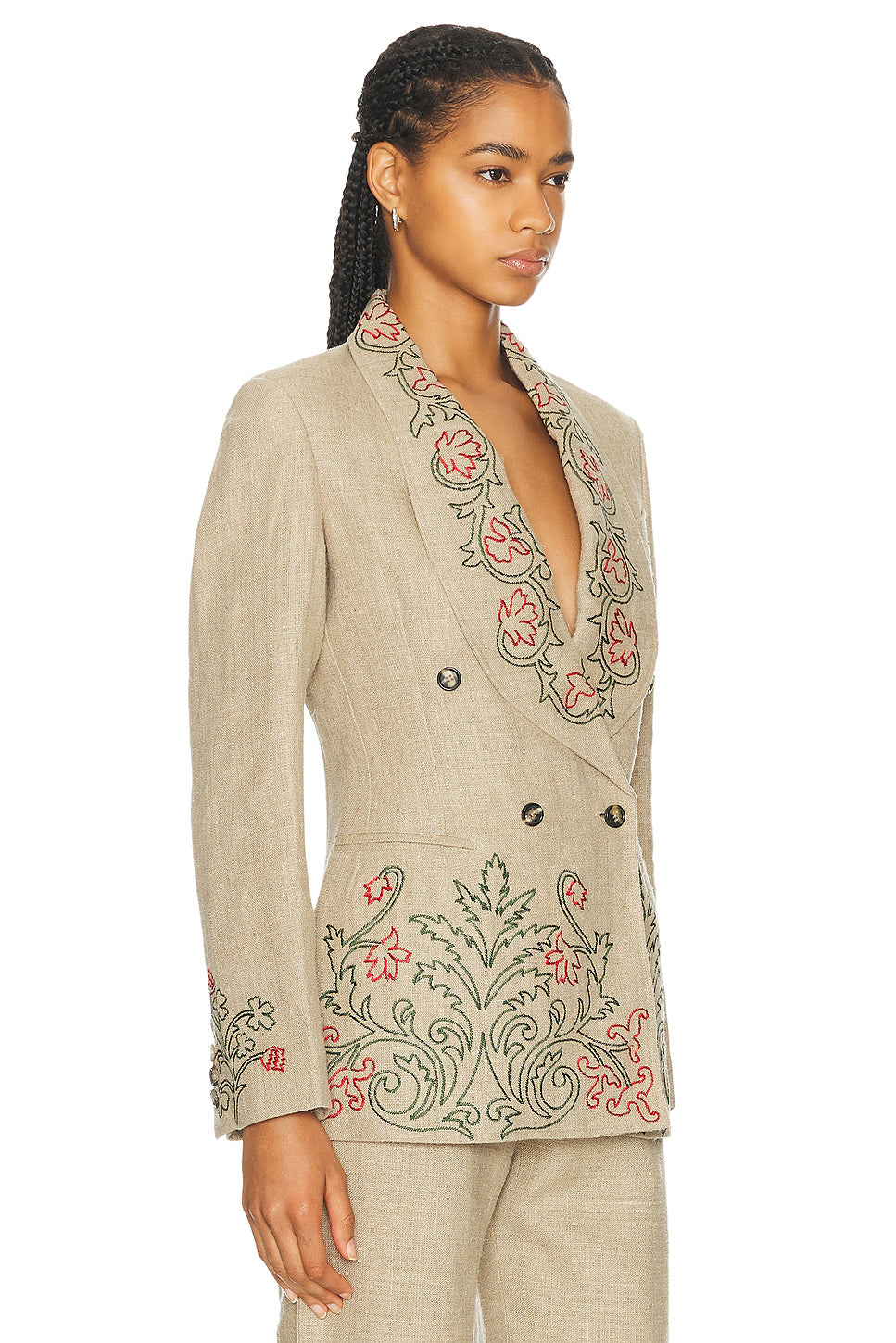 Embroidered Trumpet Flower Suit Jacket