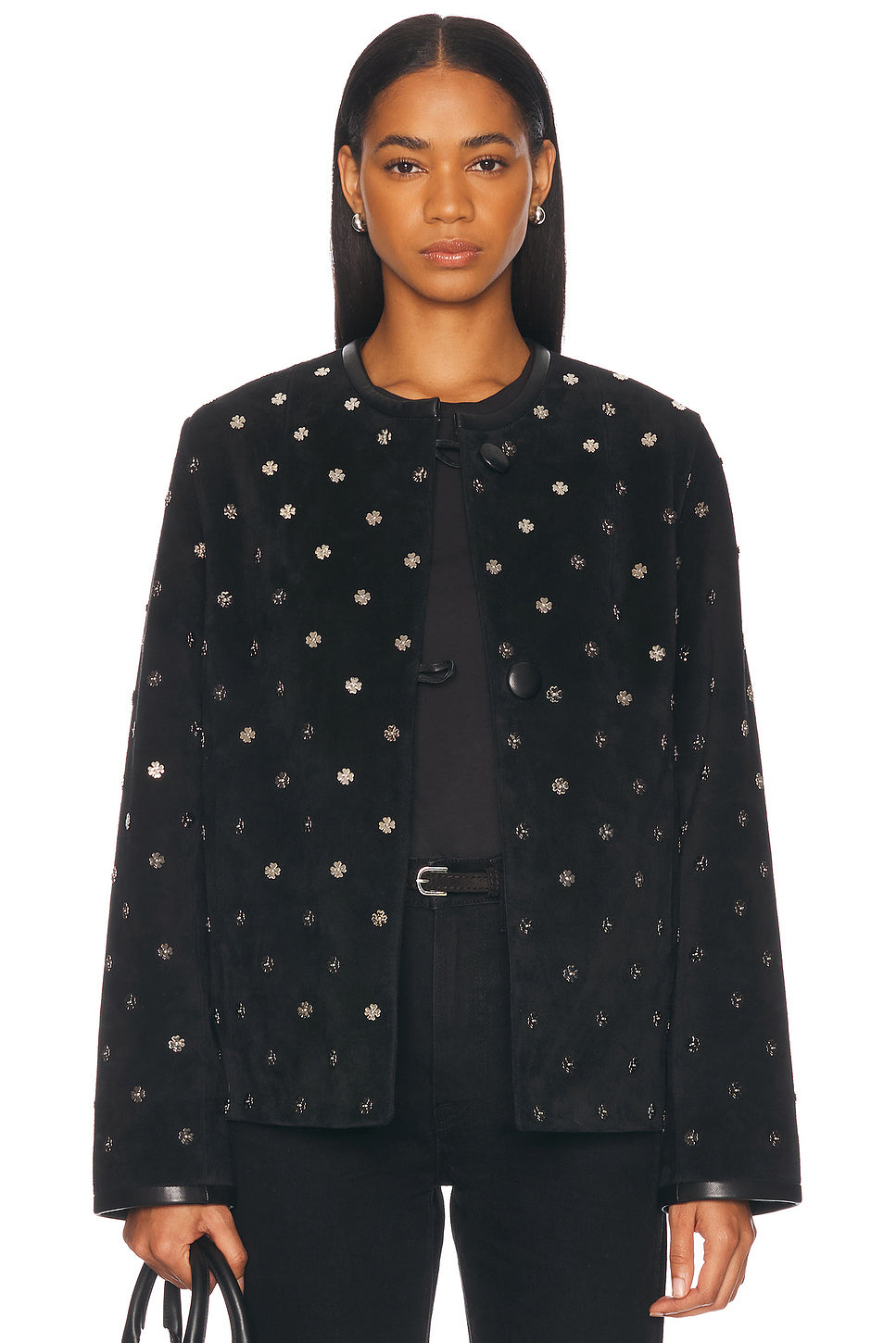 Clover Charm Suede Jacket