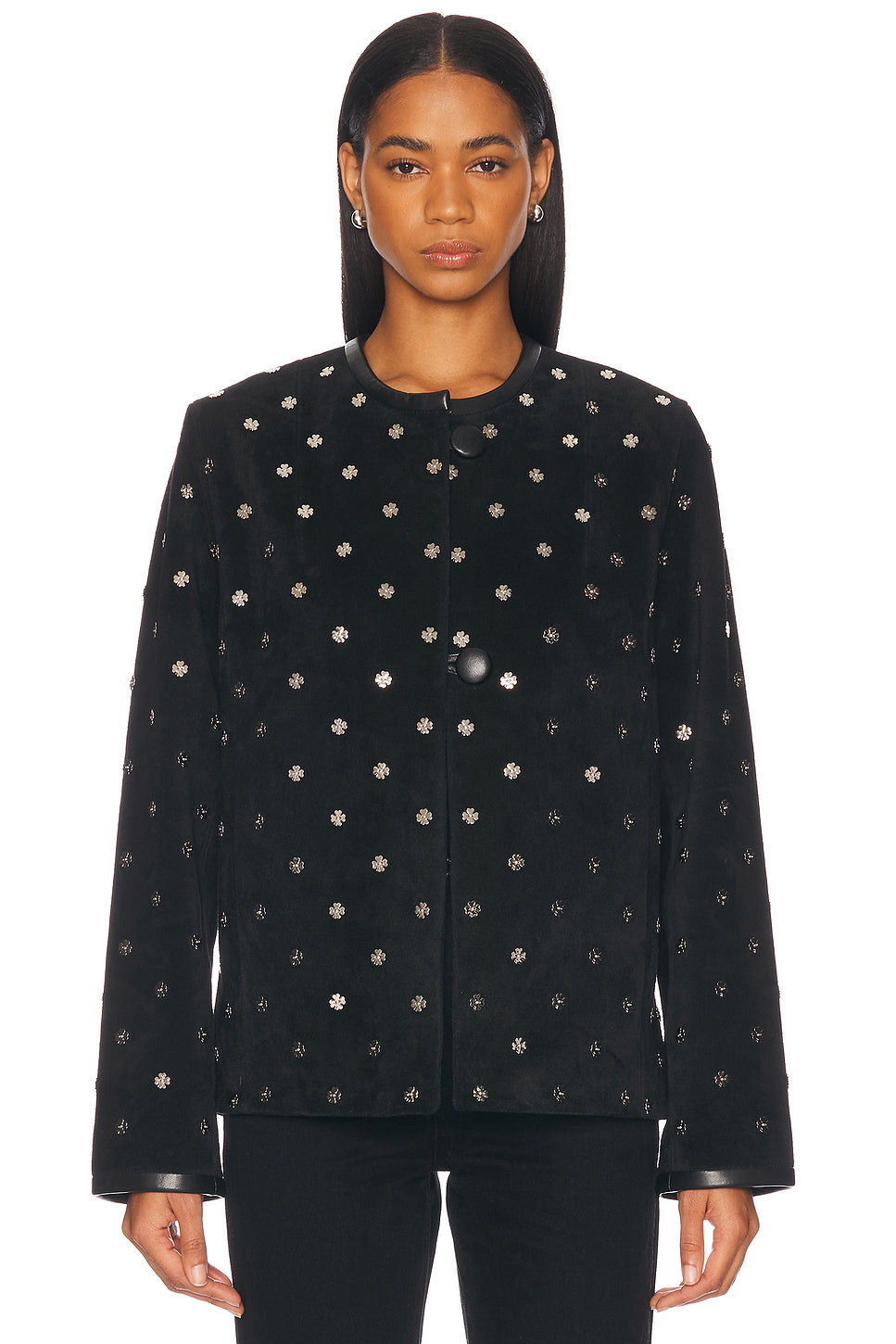Clover Charm Suede Jacket