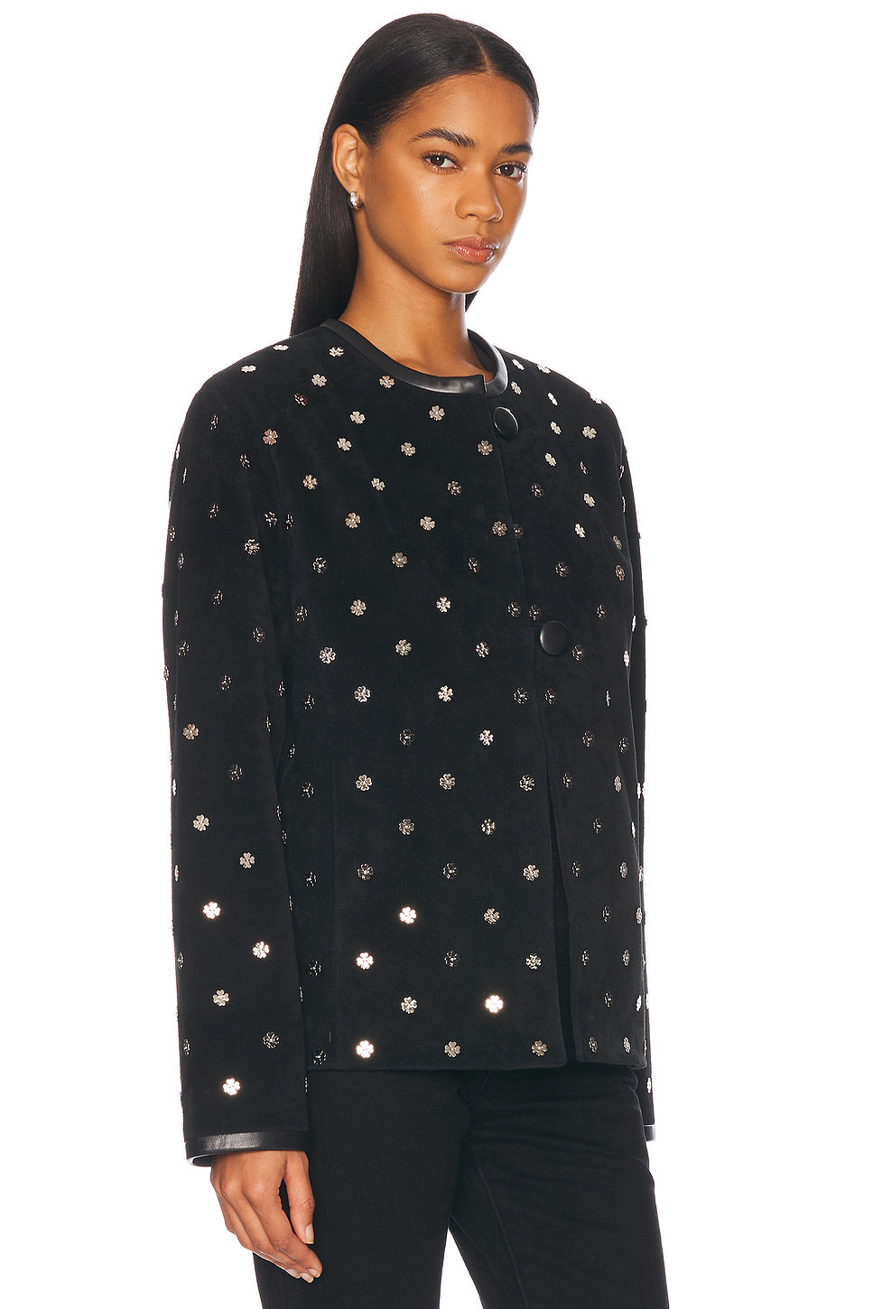 Clover Charm Suede Jacket