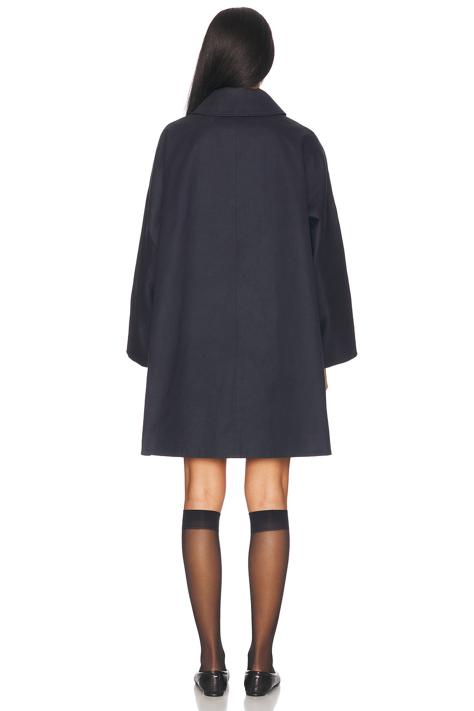 Waxed Herringbone Peacoat