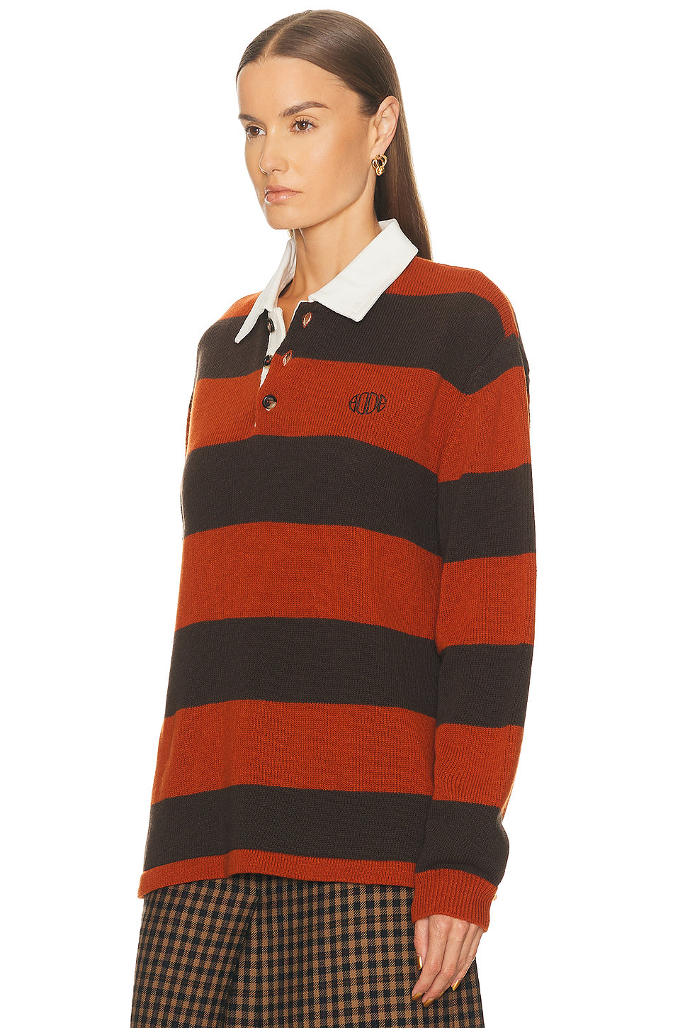 Pine Stripe Polo Top