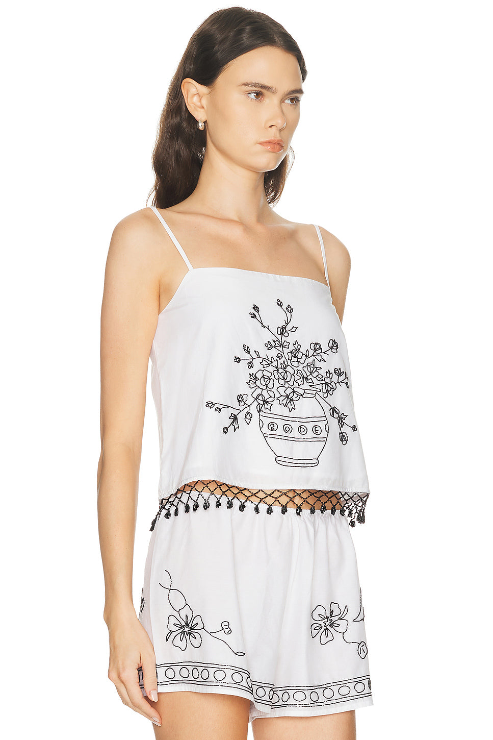 Beaded Rosebloom Tank Top