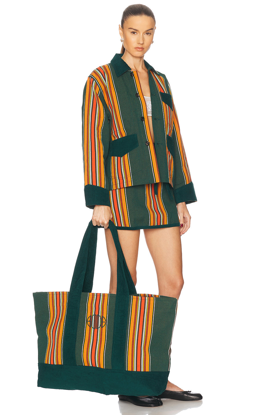 Parakeet Stripe Tote Bag
