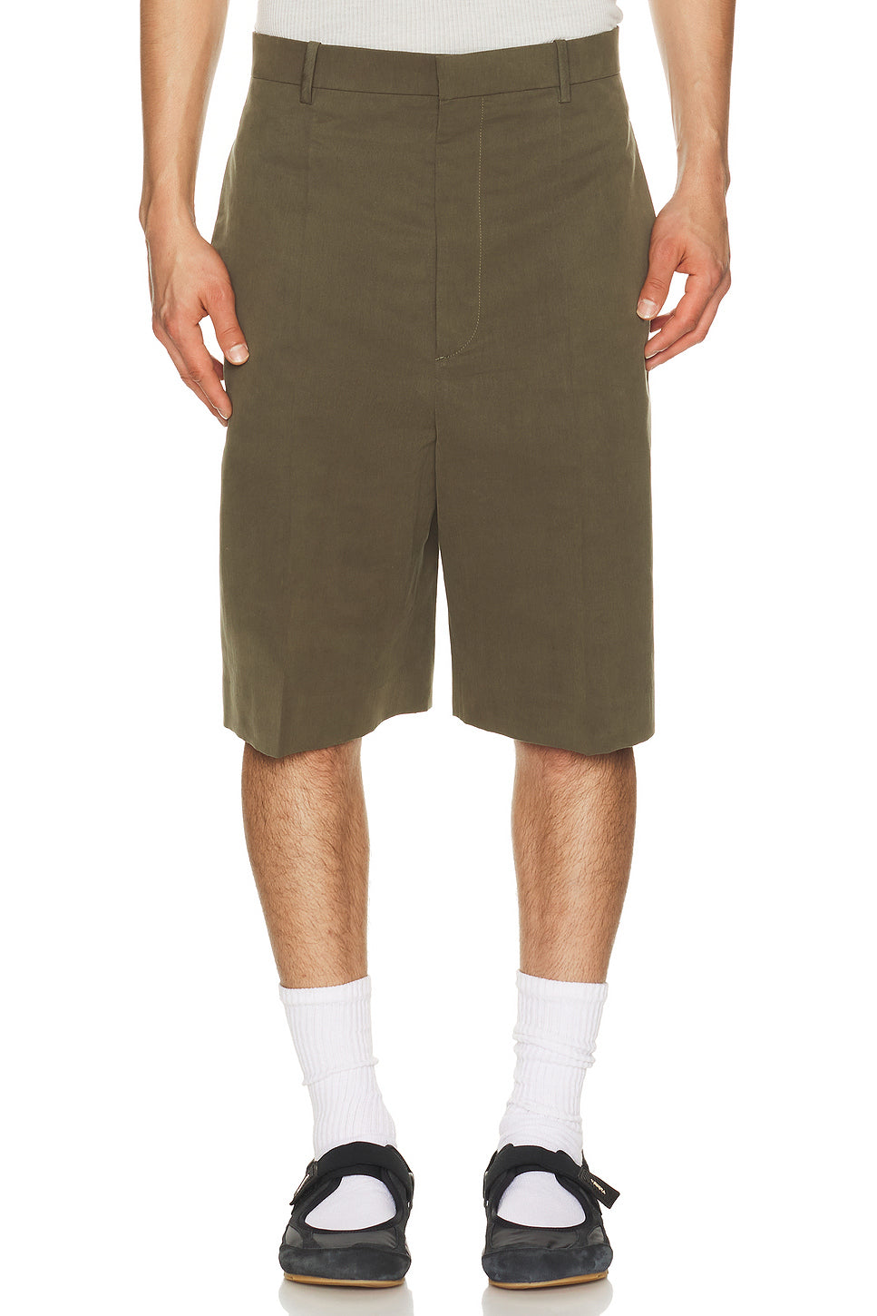 Cotton Silk Crinkled Toile Shorts