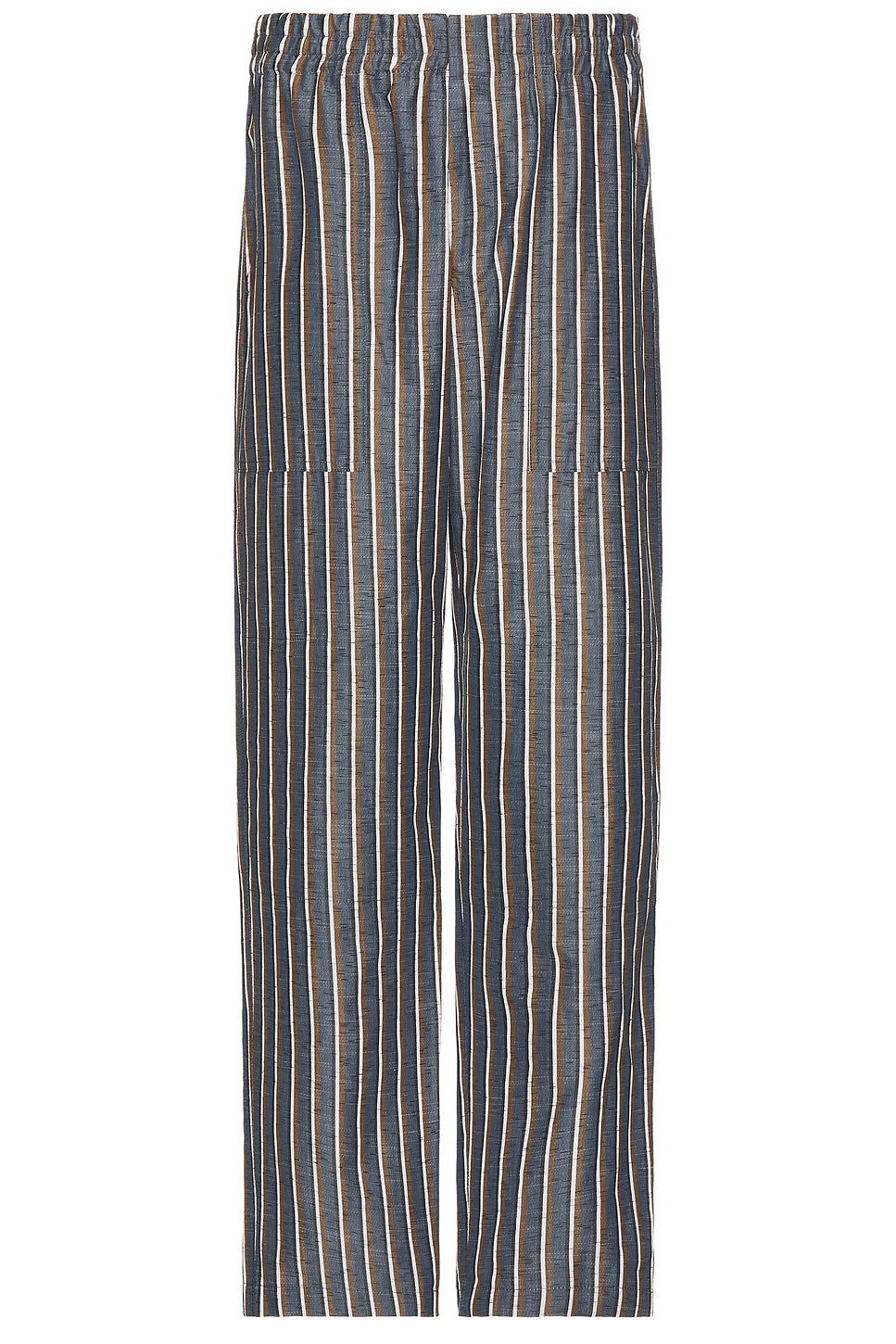 Bold Cotton Linen Stripe Wide Leg Trousers