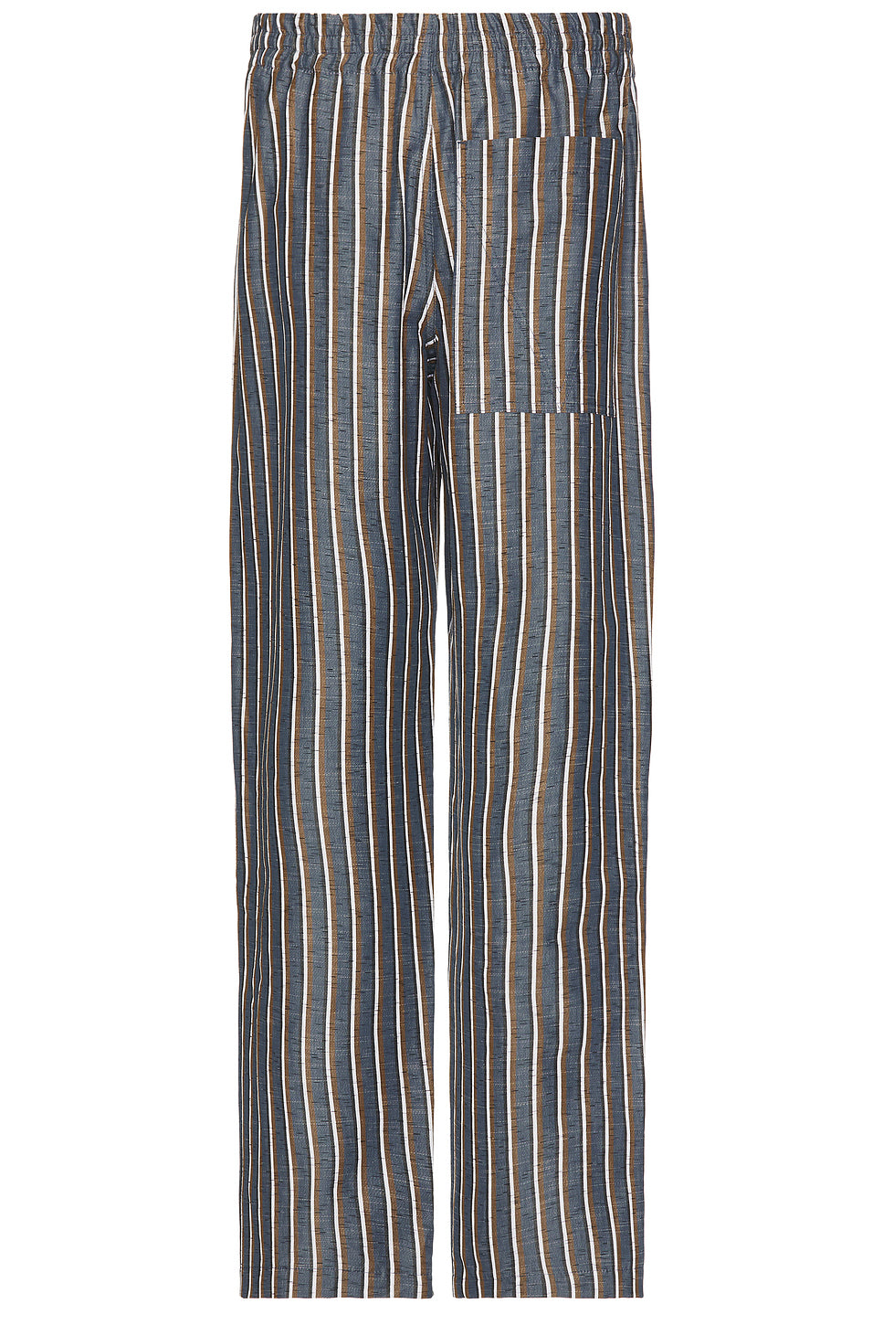 Bold Cotton Linen Stripe Wide Leg Trousers