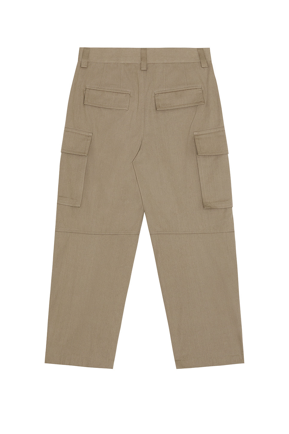Washed Irregular Cotton Twill Cargo Trousers