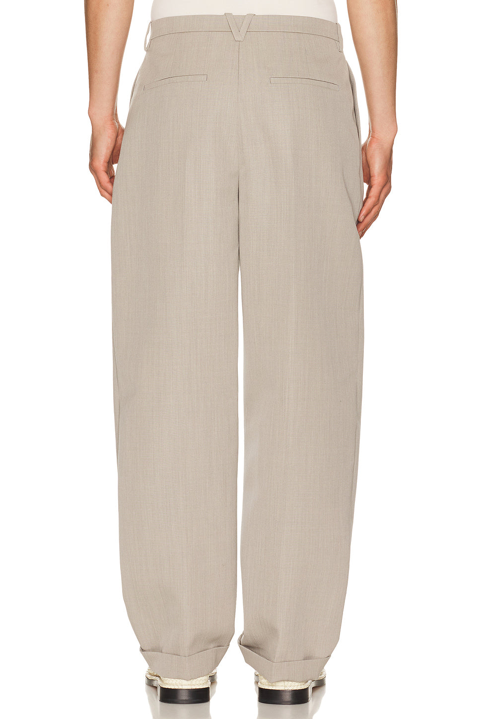 Dry Wool Melange Toile Trouser