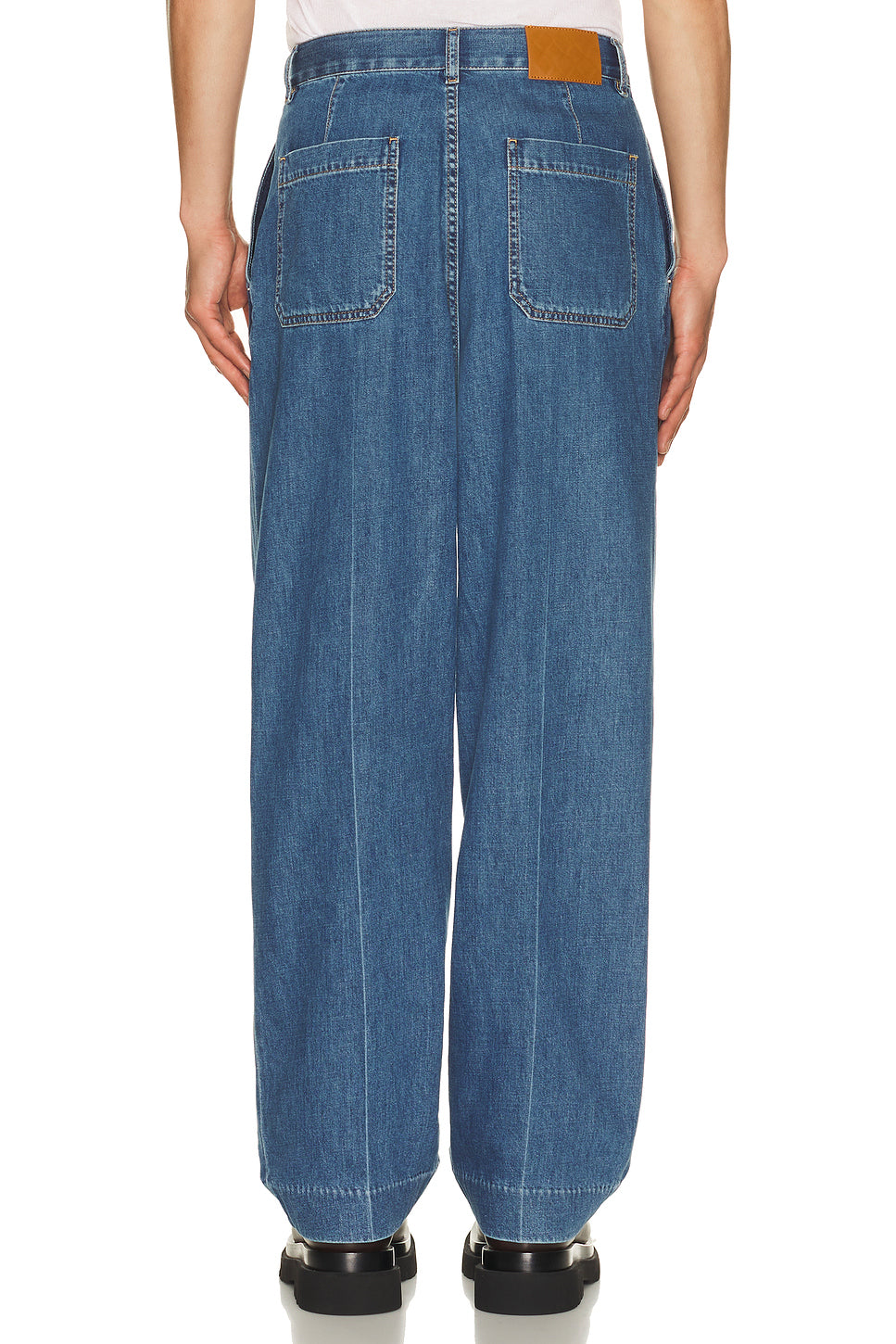 Atlantic Blue Denim Wide Leg Trousers