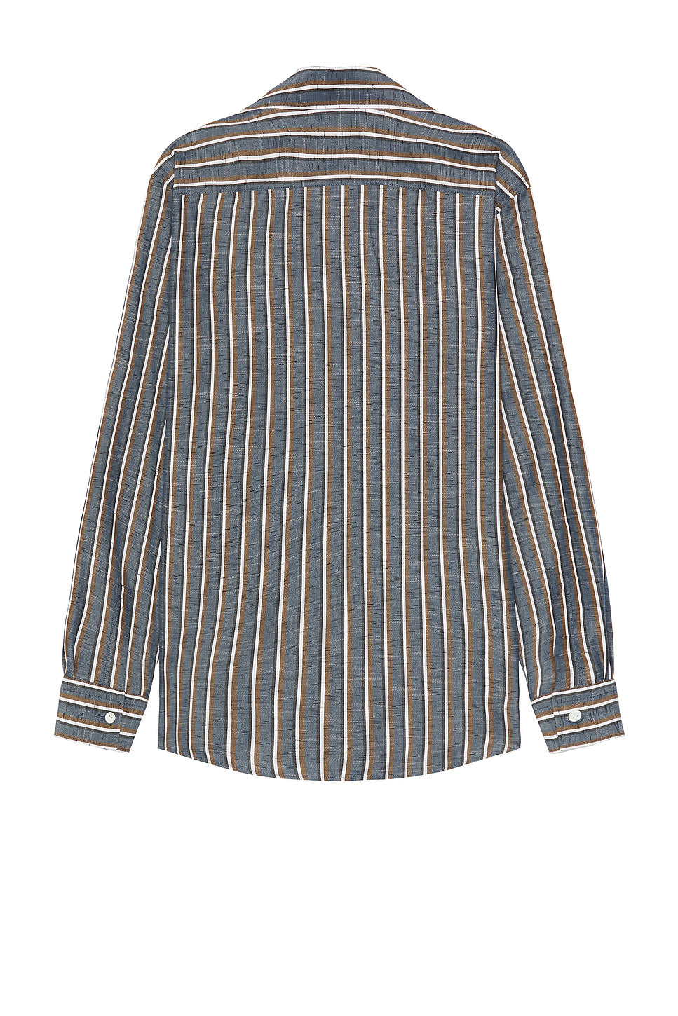 Bold Botton Linen Stripe Shirt