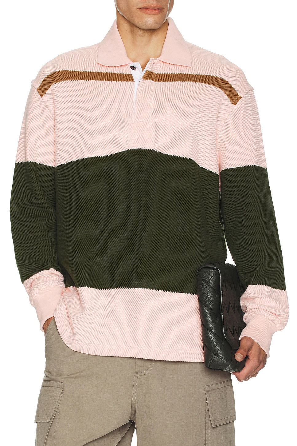 Jumbo Cotton Pique Stripe Polo