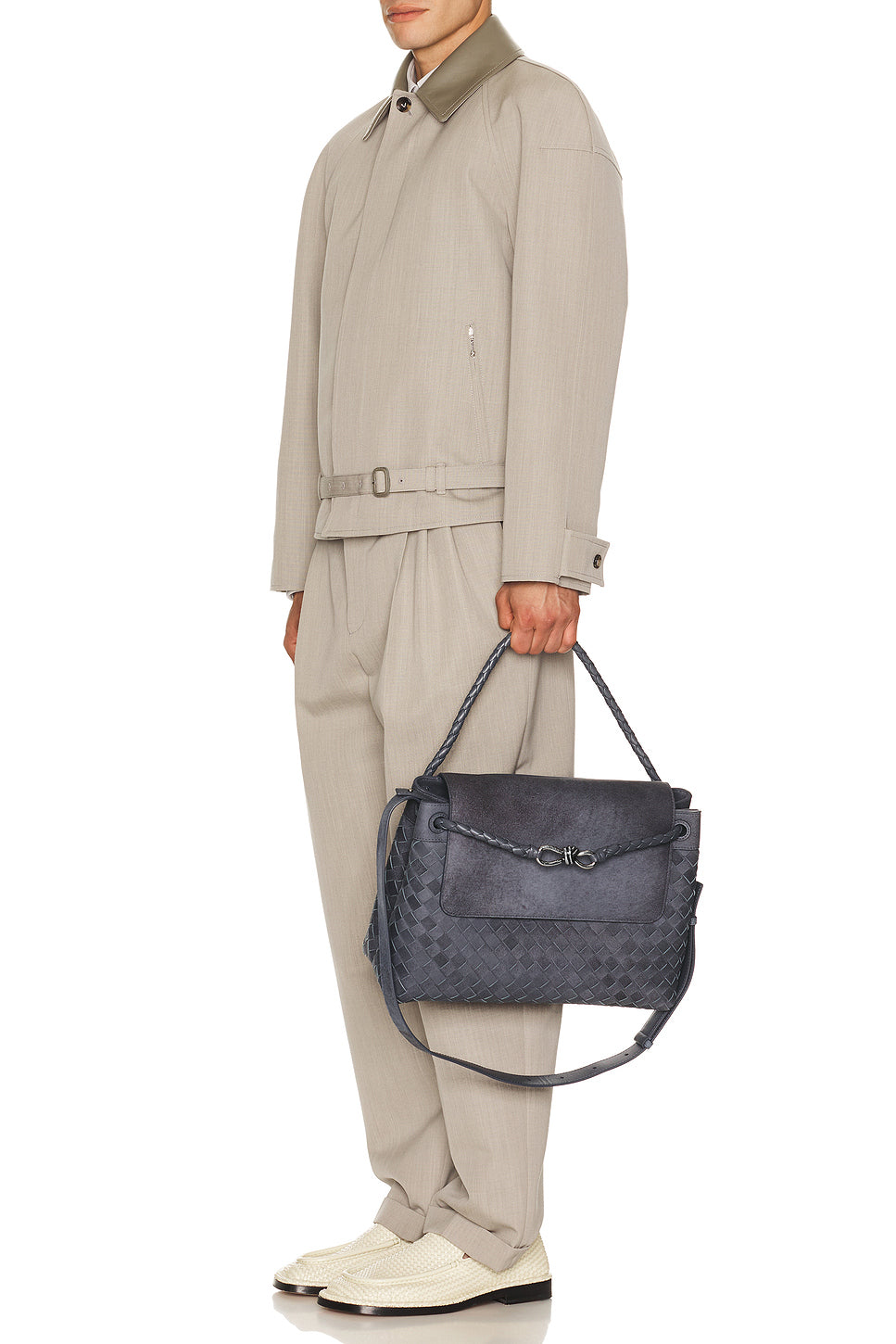 Borsa Intrecciato 15 Melange Denim Sue Ave
