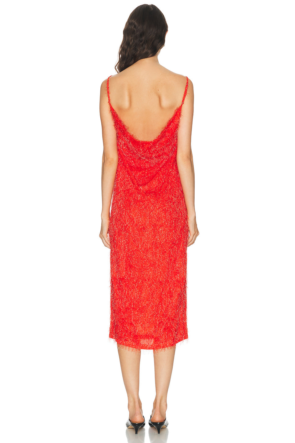 Coupe Solid Print Midi Dress