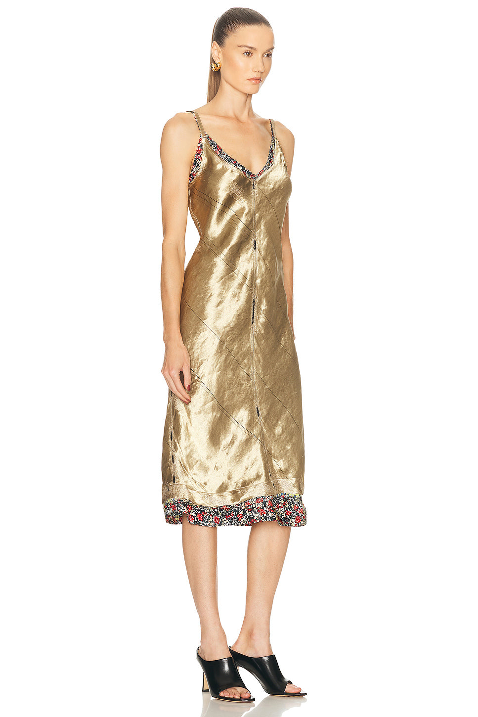 Liquid Metal Charmeuse Dress