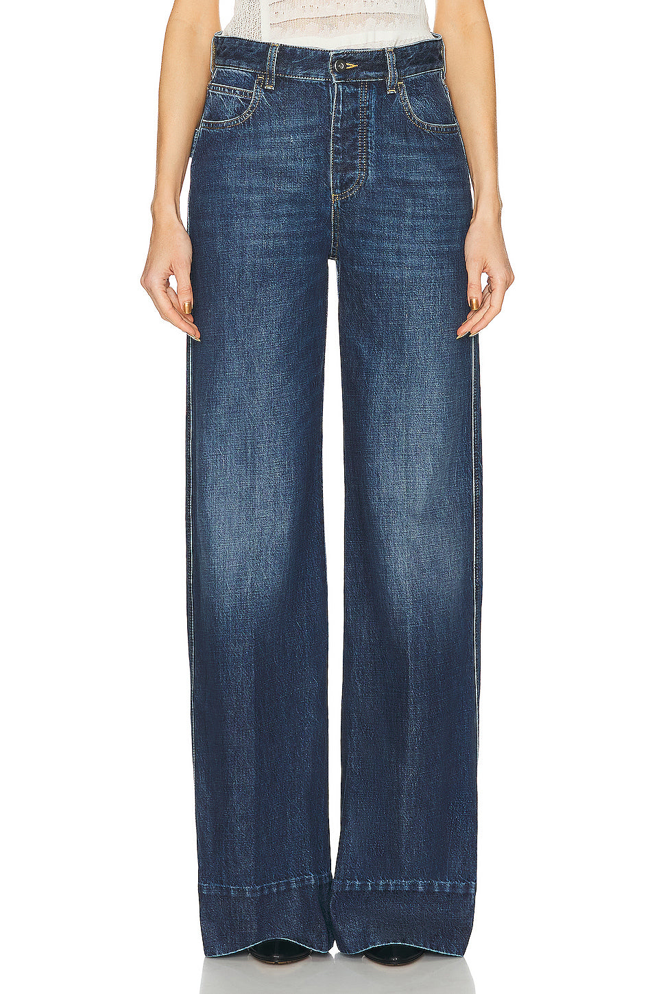 Indigo Wide Leg Jeans