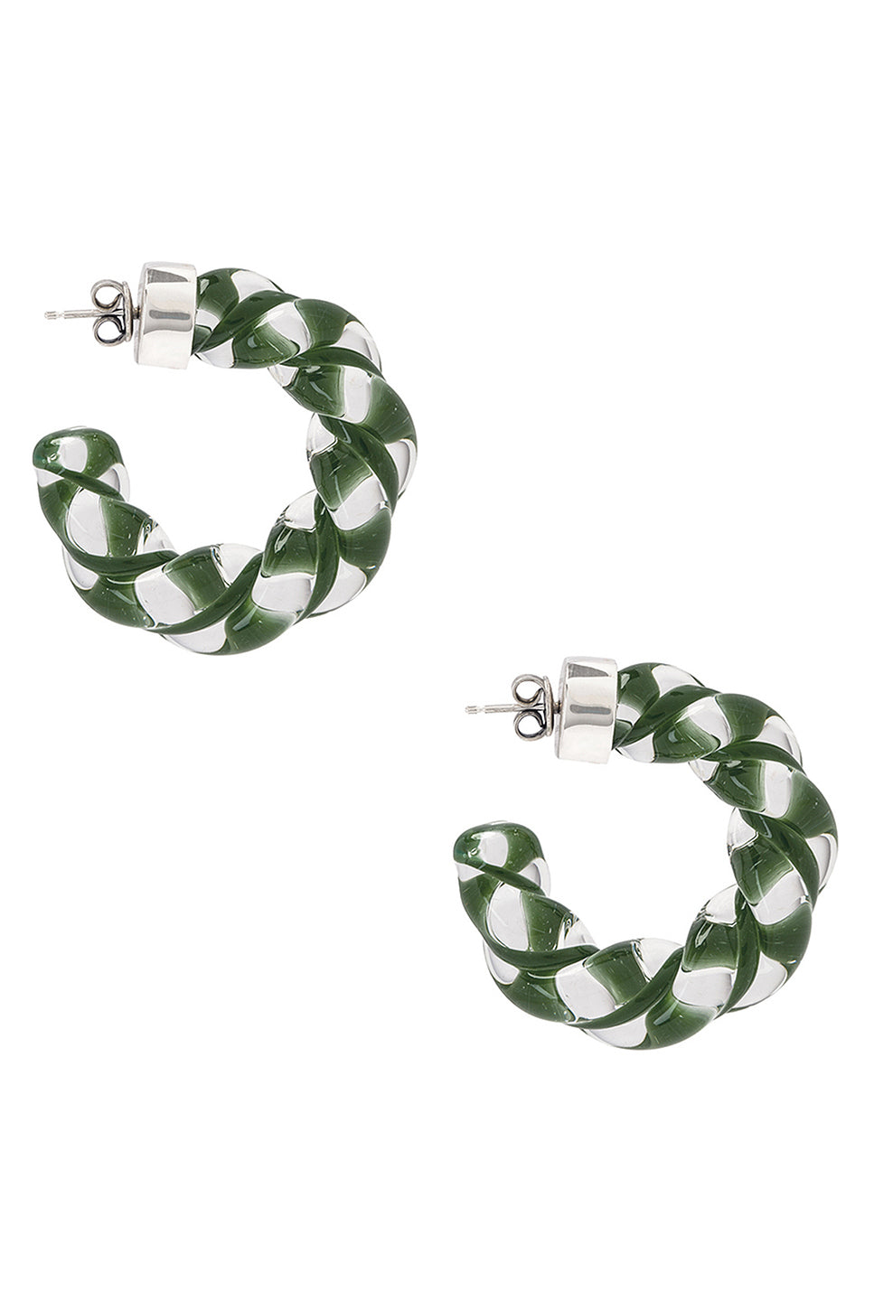 Sterling Silver & Glass Earrings