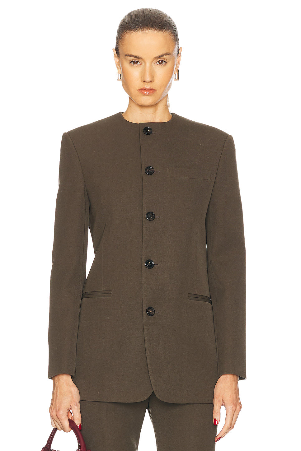 Collarless Blazer