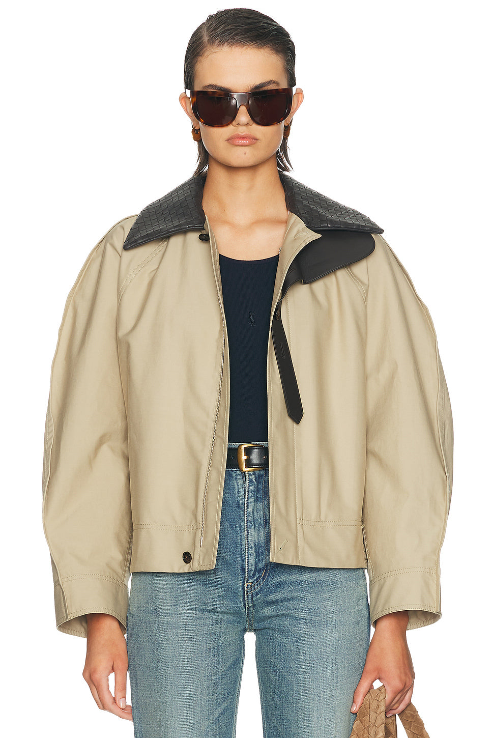 Leather Trim Jacket