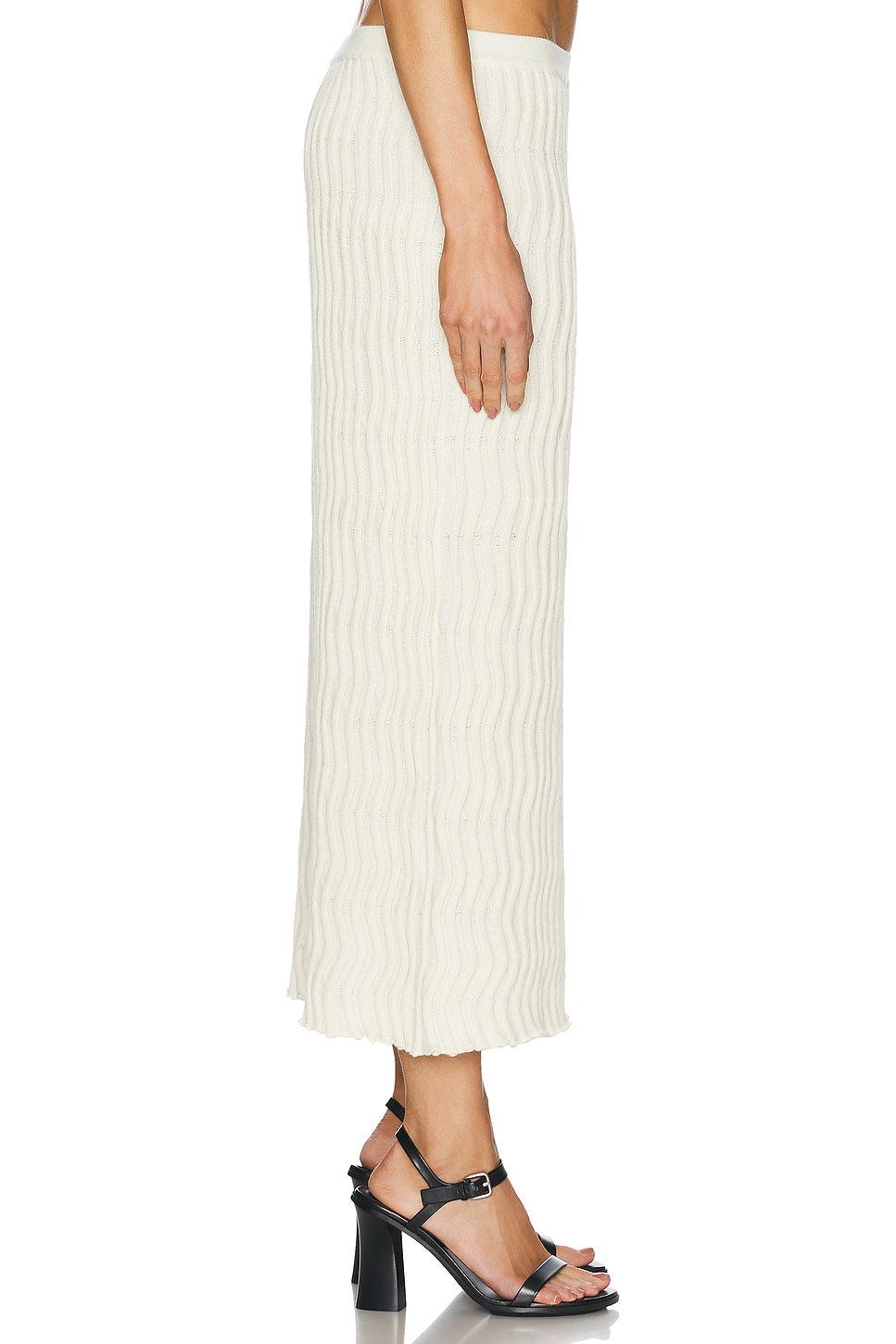 Rib Knit Midi Skirt