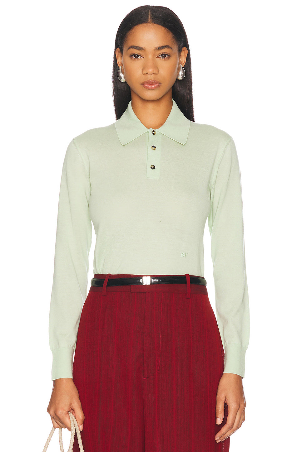 Long Sleeve Polo Top