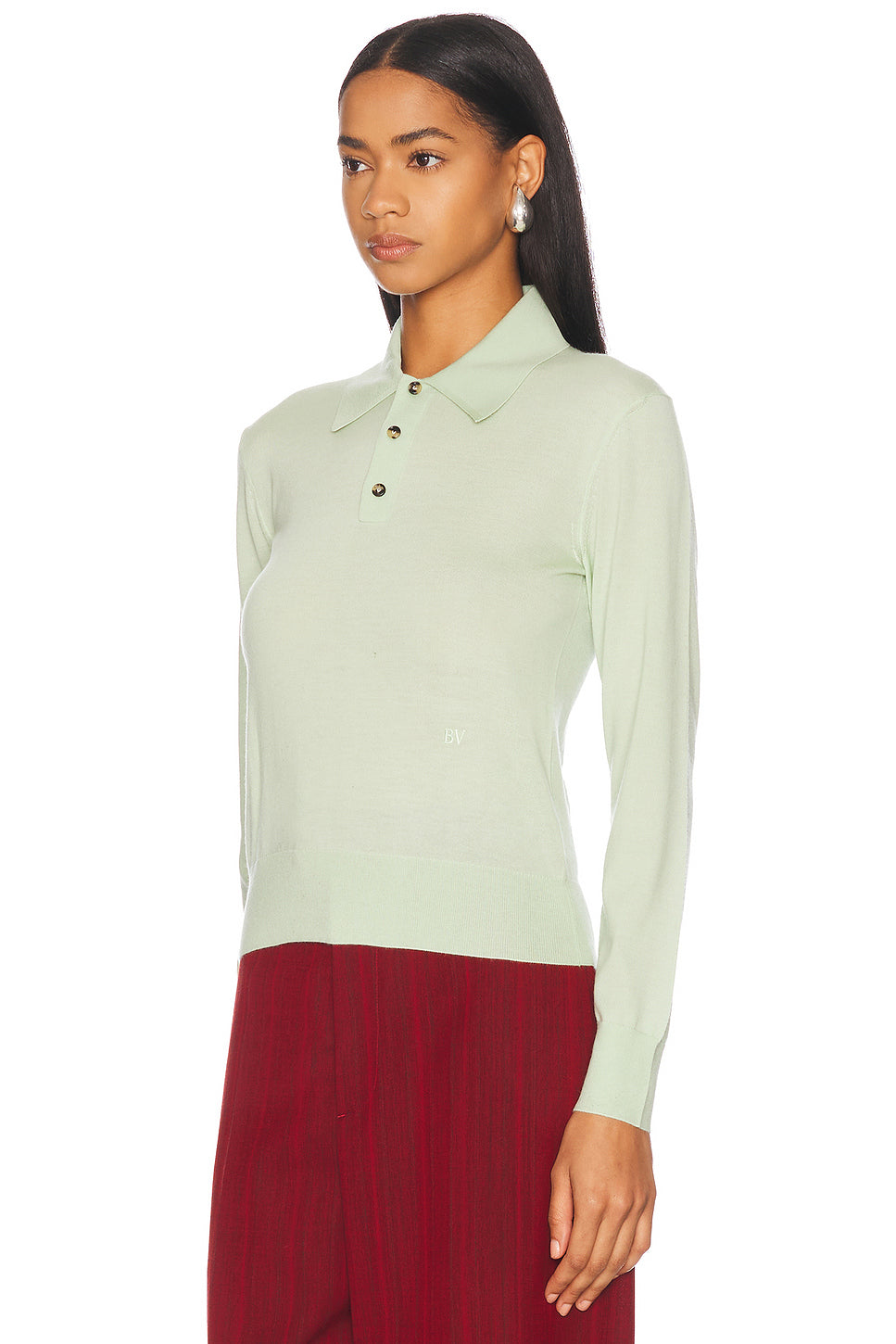 Long Sleeve Polo Top