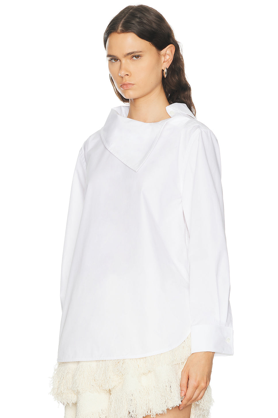 High Neck Poplin Shirt
