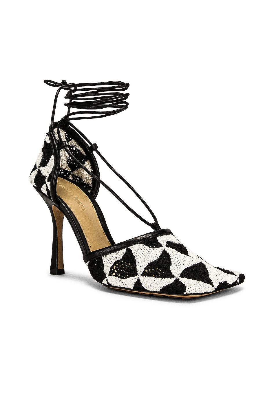 Stretch Lace Up Sandals