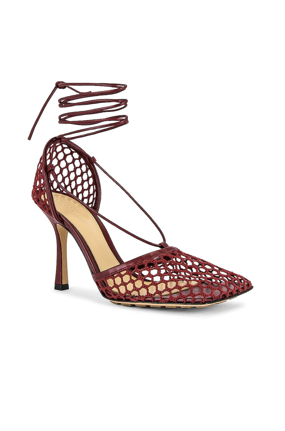 Web Stretch Lace Up Sandals