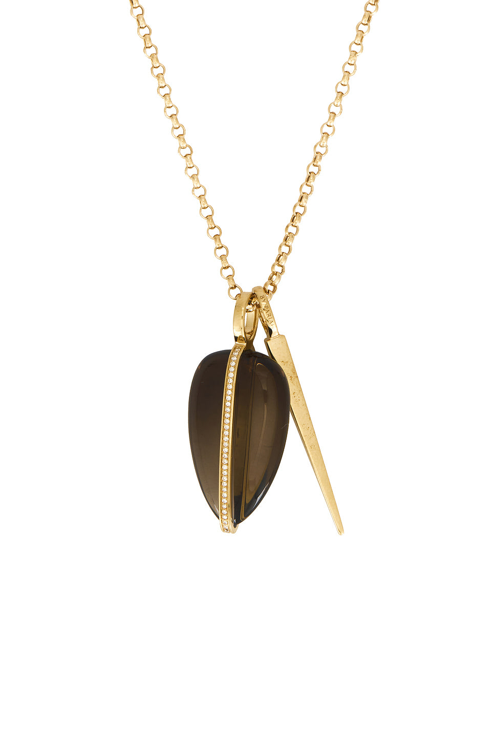 Belcher Chain Sticks And Stones Pebble Pendant Necklace