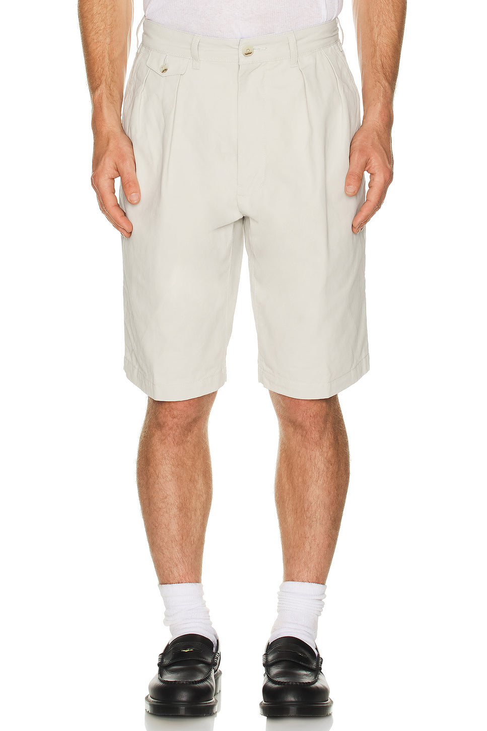 2 Pleats Shorts Twill Bio Washed