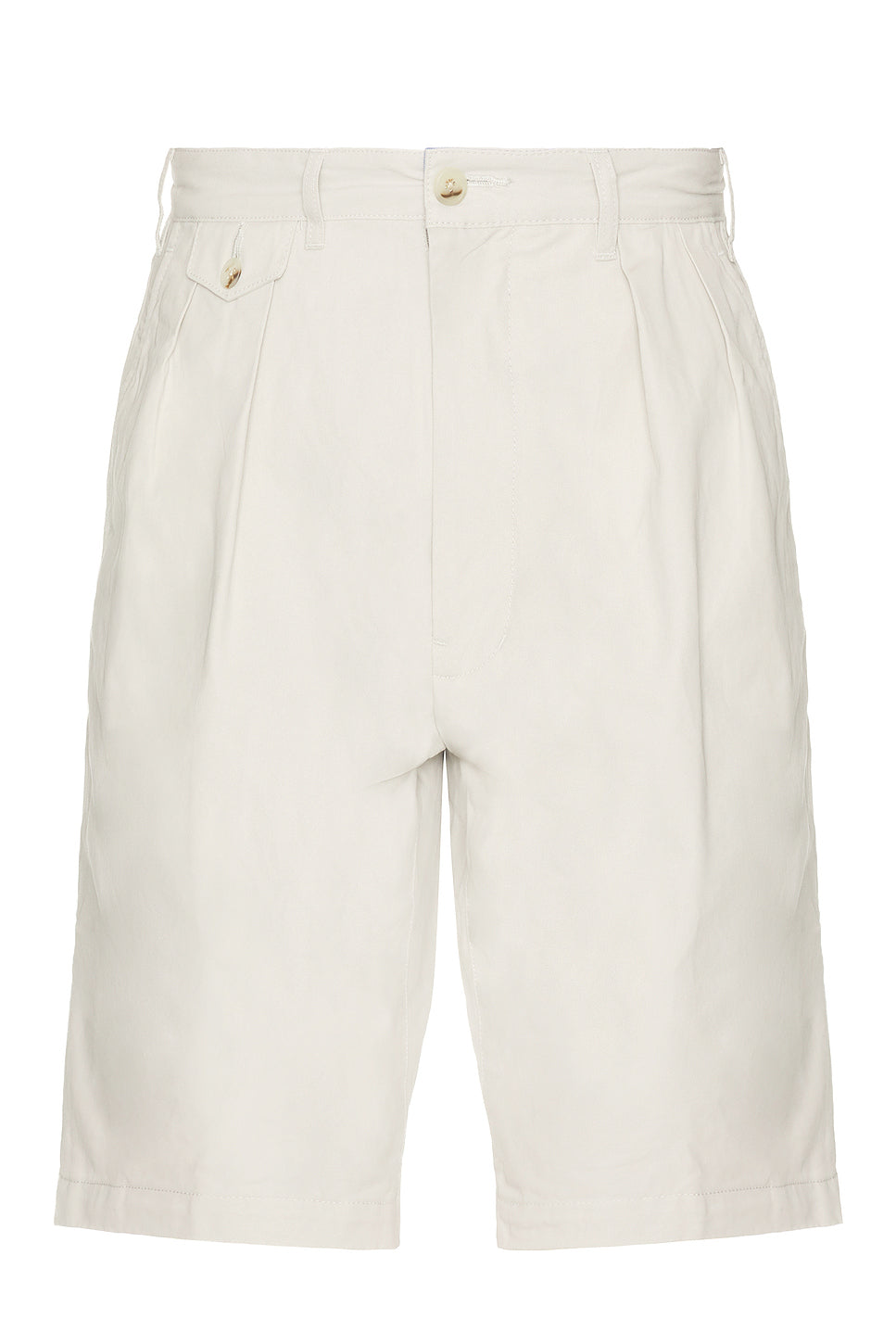 2 Pleats Shorts Twill Bio Washed