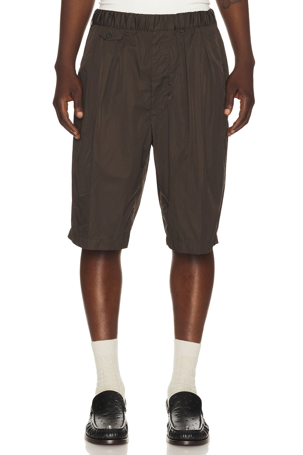 2 Pleats Relax Shorts Nyco Twill