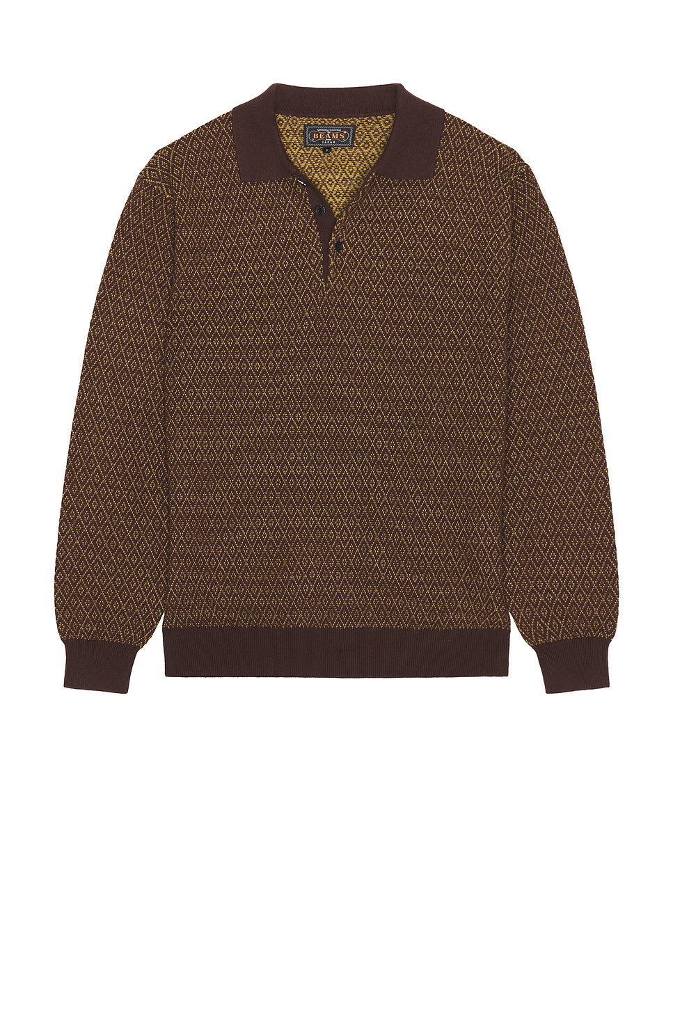 Knit Polo Diamond Pattern