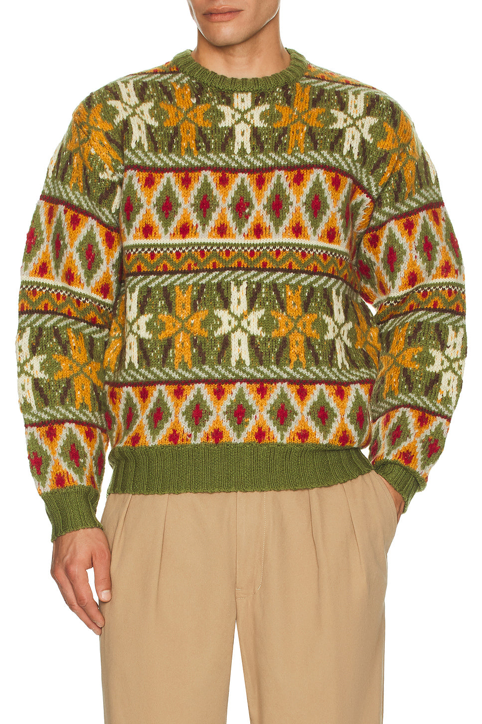 Crew Fair Isle Pattern 3G Sweater