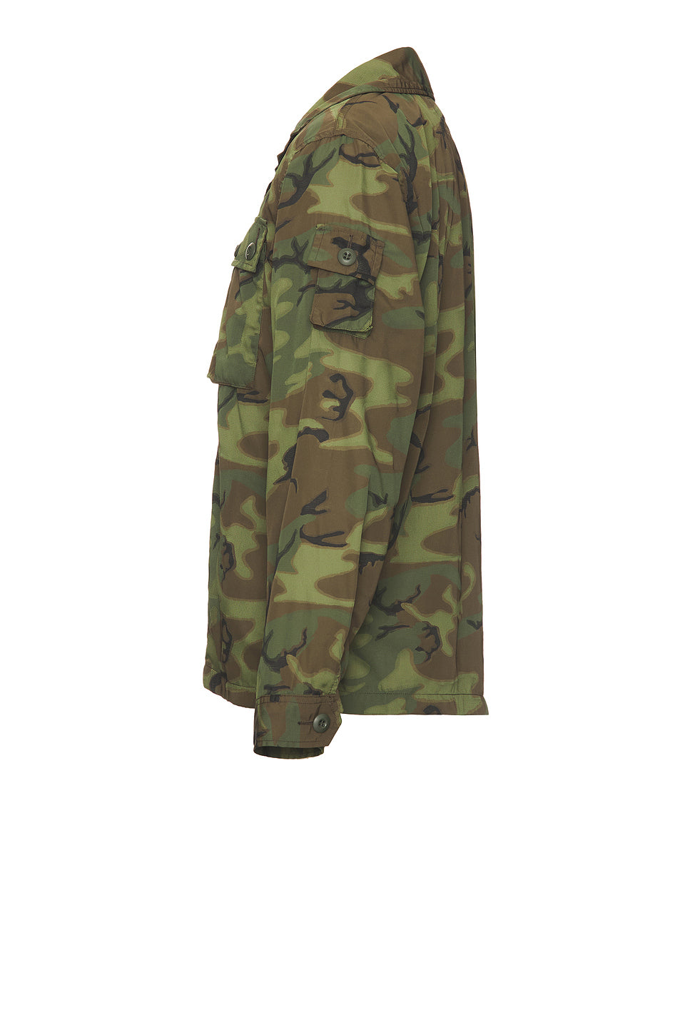 Mesh Camo Jacquard Mapping Print Shirt in Camo