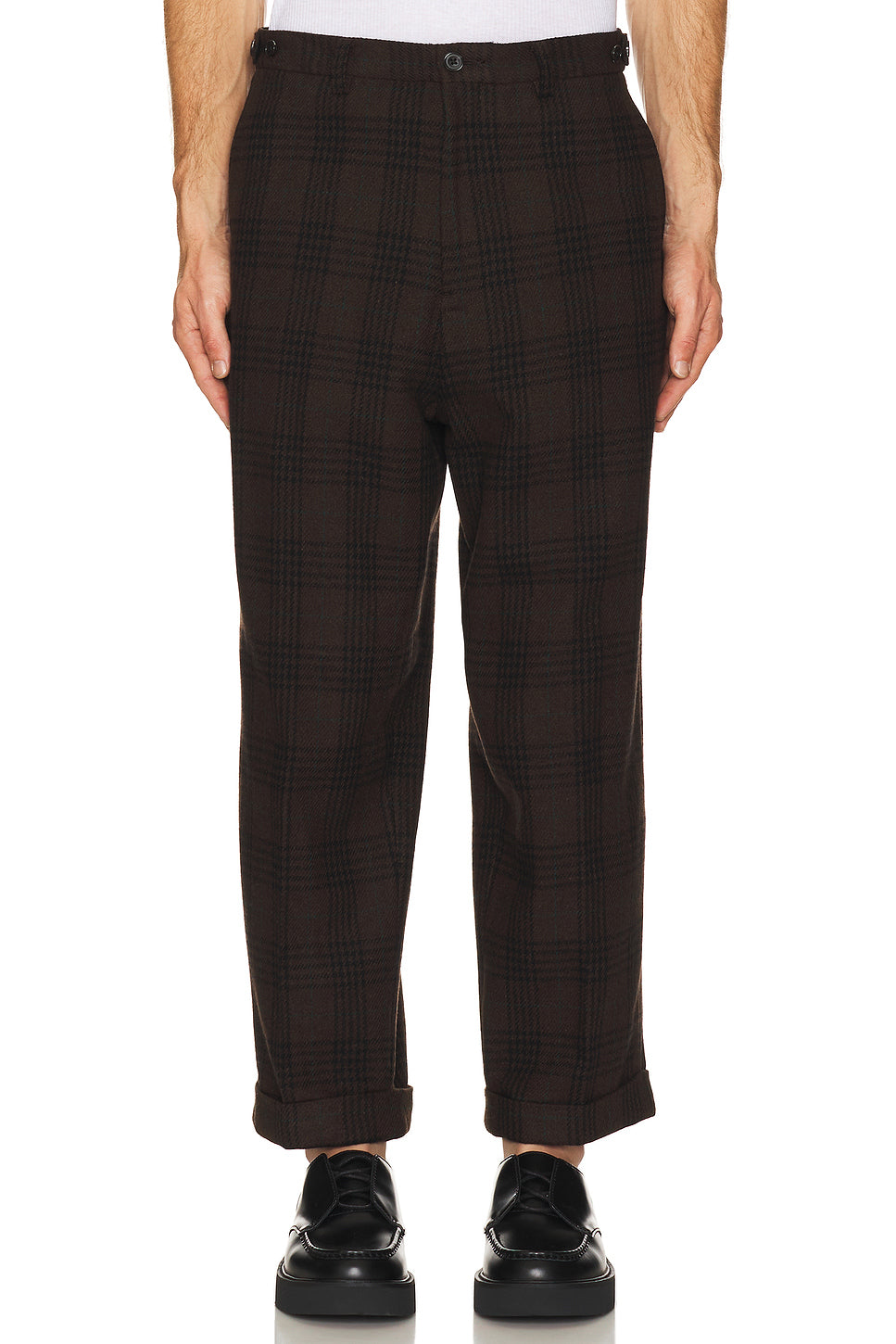 Ivy Trousers Wide Recycle Wool Plaid