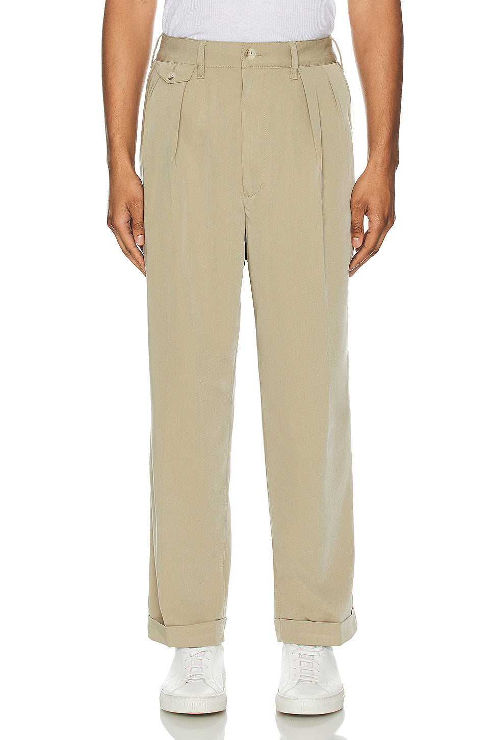 2 Pleats Trousers Pe Twill