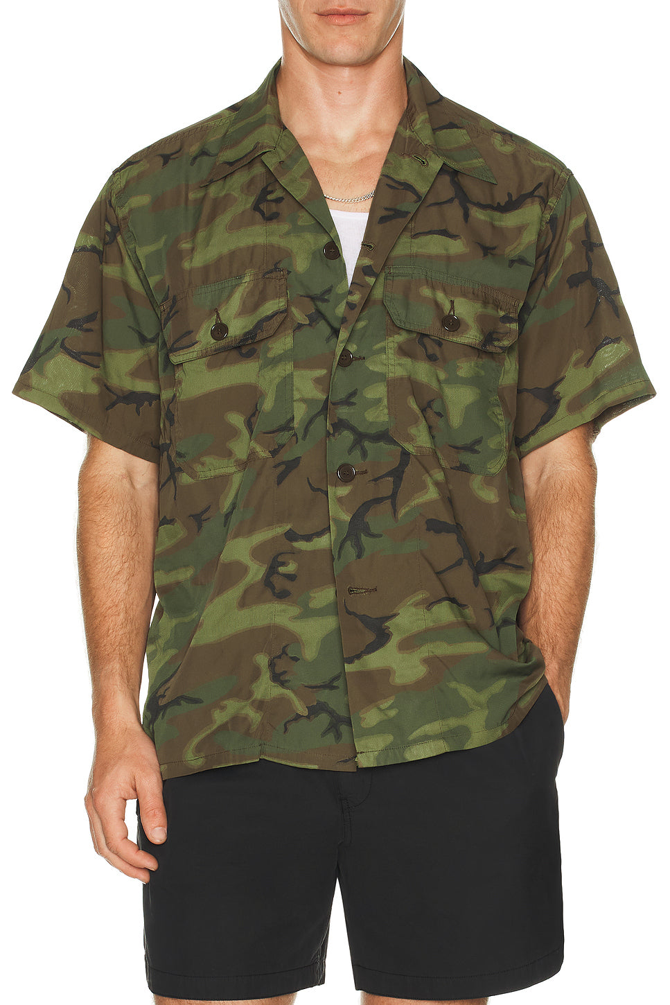 Mil-Sht Mesh Camo Jacquard Mapping Print