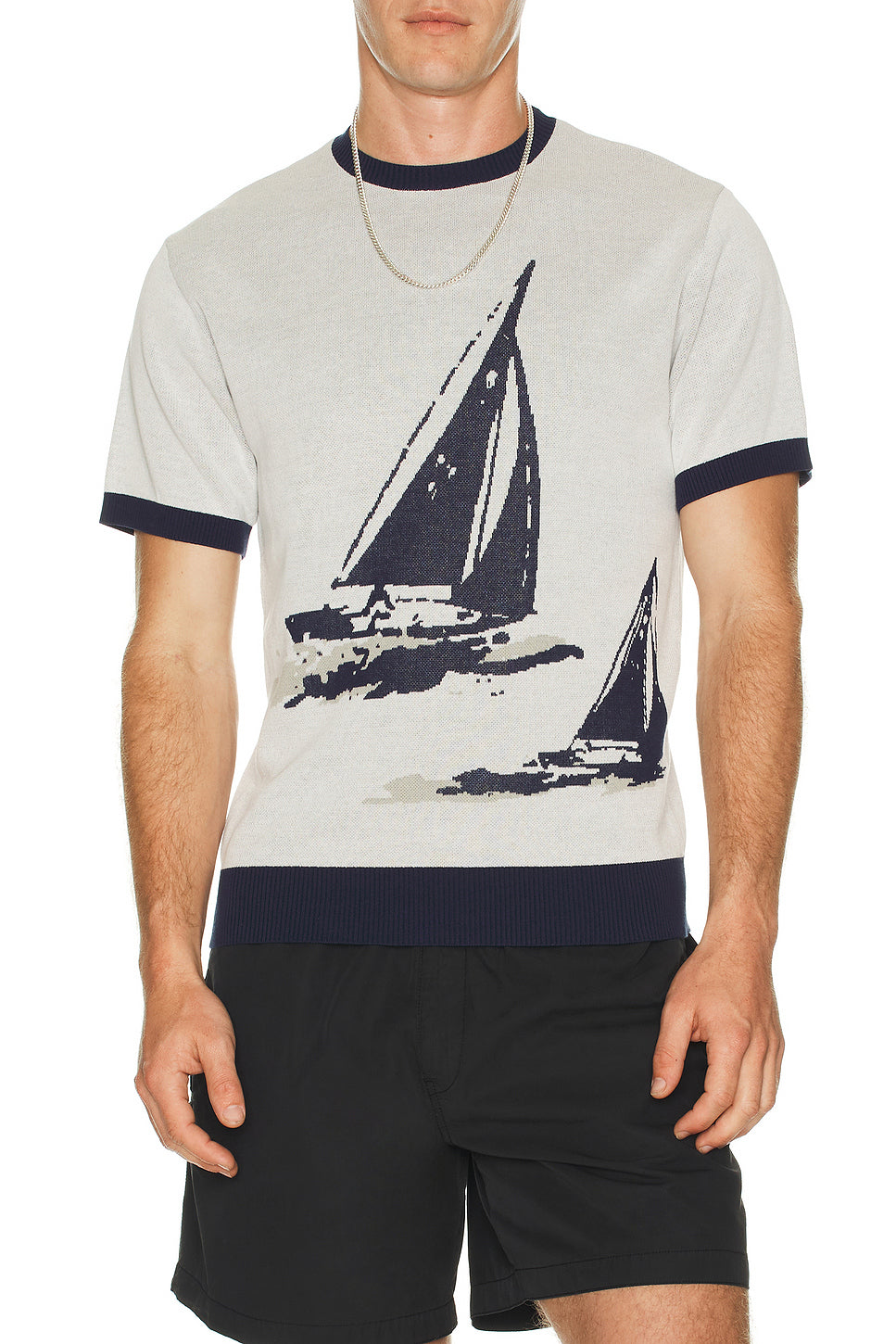 Knit Tee Box Jacquard