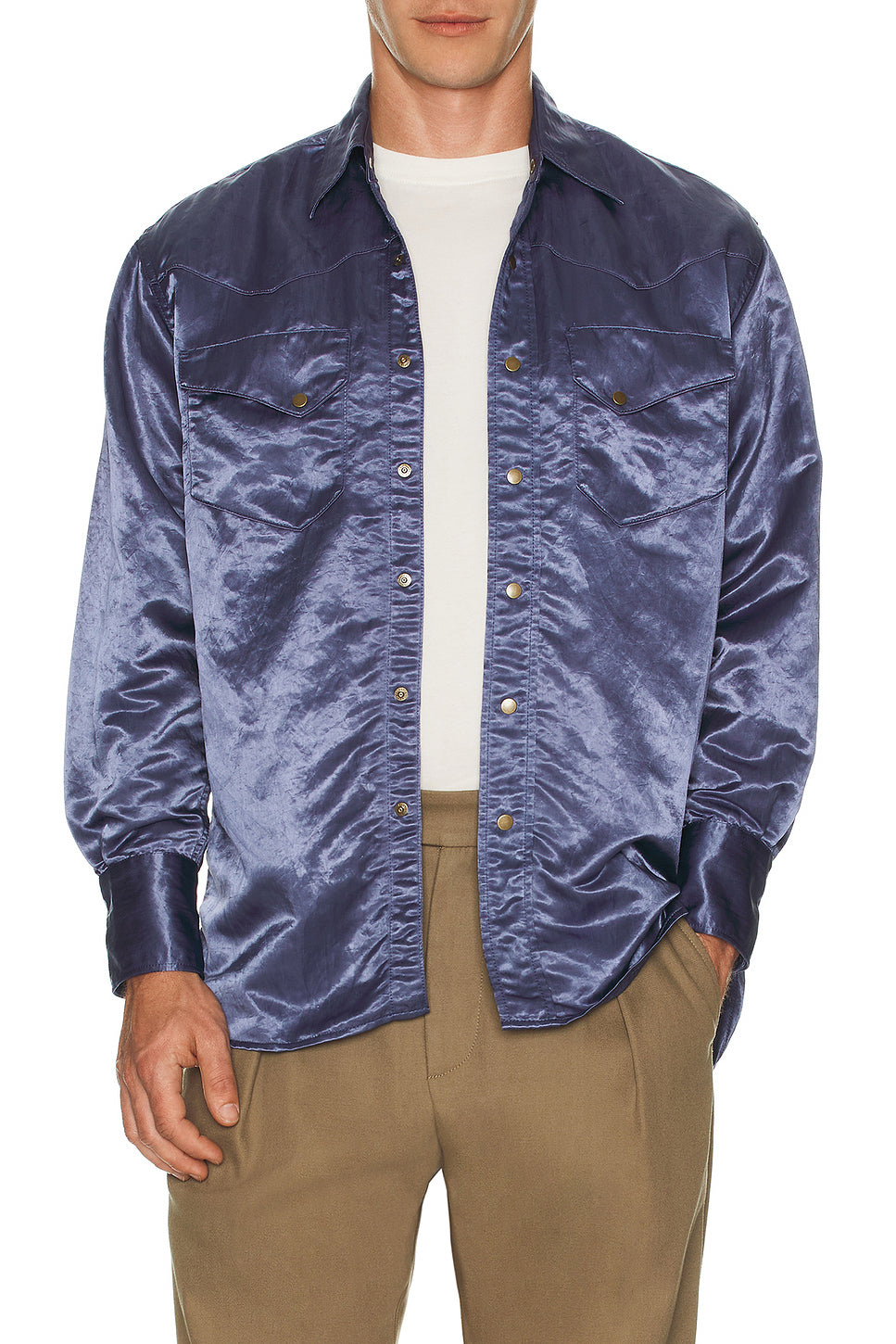 Western Shirt Broken Nylon Satin