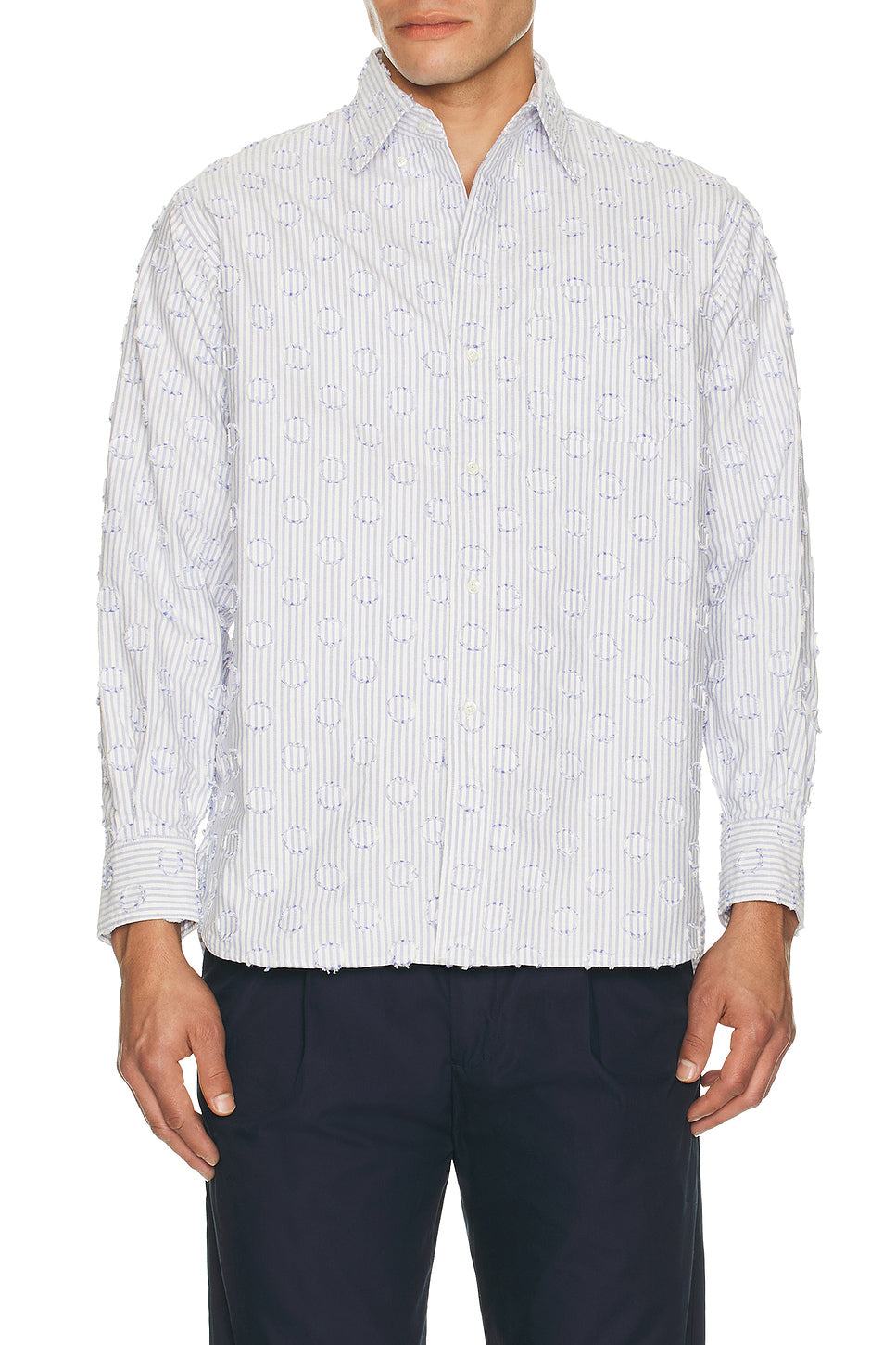 B.D. Classic-Fit Burnout Dot Candy Stripe